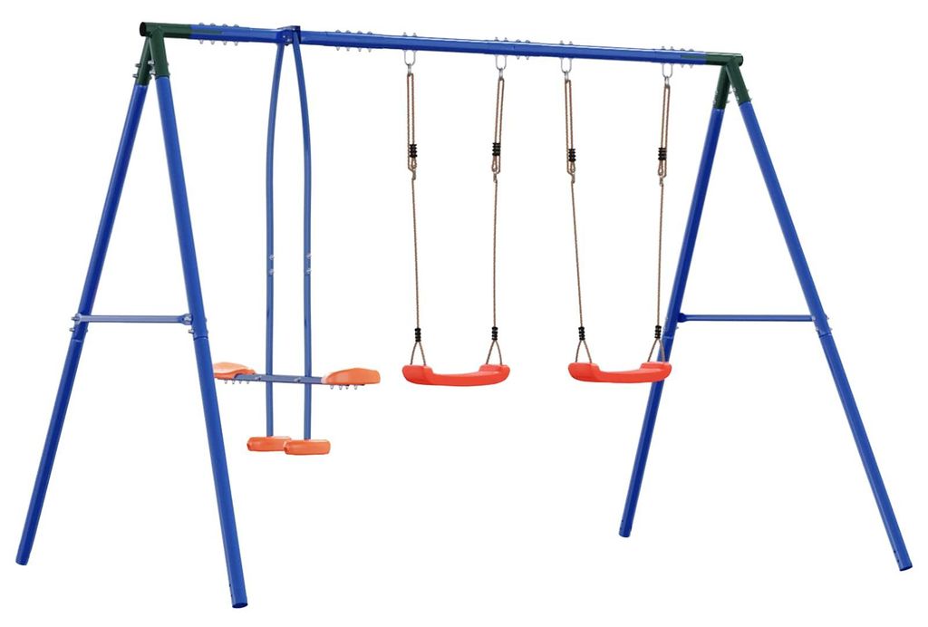 vidaXL Outdoor Schaukelset Mehrfarbig 263 x 185 x 185 cm Stahl und PE