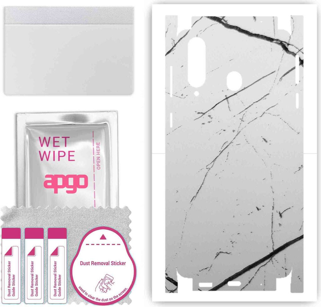 apgo Rückseite + Seiten Schutzfolie, Skin, kompatibel mit Samsung Galaxy A8s, Hinten Displayschutzfolie aus Vinylfolie, kratzfest, einfache Montag...