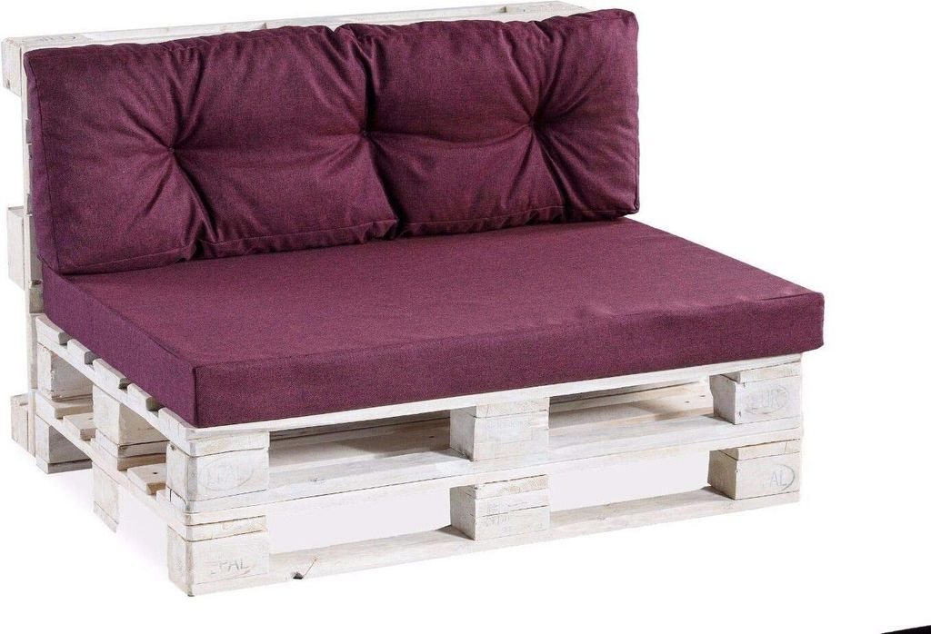 Palettenkissen Palettenauflagen PPF (Sitzkissen 120x80 glatt, Violett)