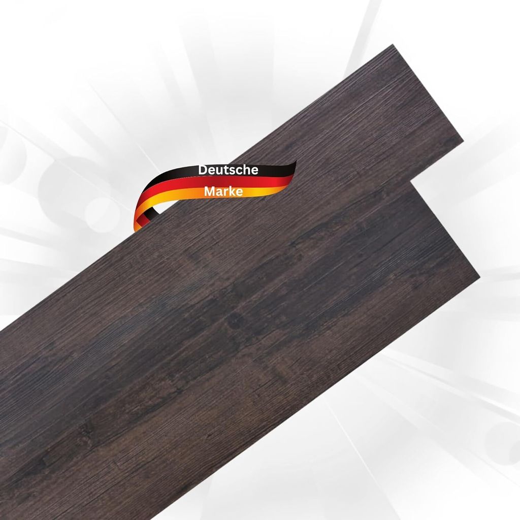 DELUKE Laminat Dielen PVC selbstklebend wasserfest | 2mm Stärke, Rutschfest | Vinyl Bodenbelag Laminatboden Nachbildung-Dielen Fußbodenlaminat ...