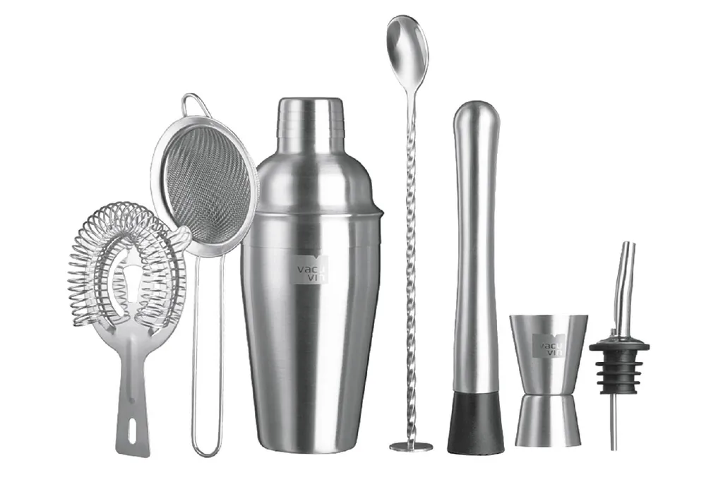 Set Cocktail Vacuvin en Inox - Shaker Hermétique et Accessoires