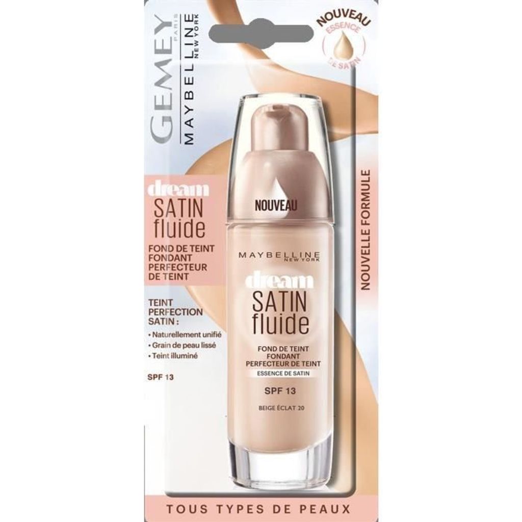 Maybelline Dream Satin Liquid Foundation 20 Clear Beige 30mL