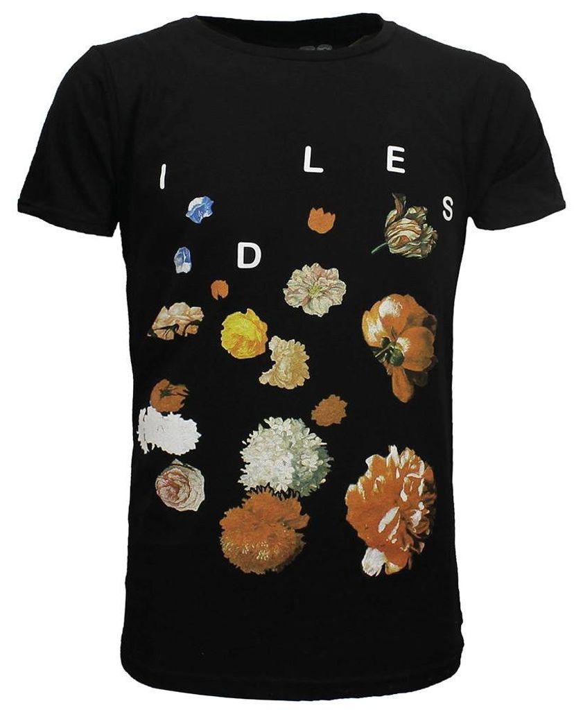 Idles Band T-Shirt mit Blumenmuster, Größe XL