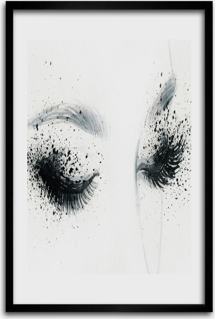 Bild - Bilderrahmen - 40 cm x 60 cm - MDF - Rahmen - Wandkunst - Make-up