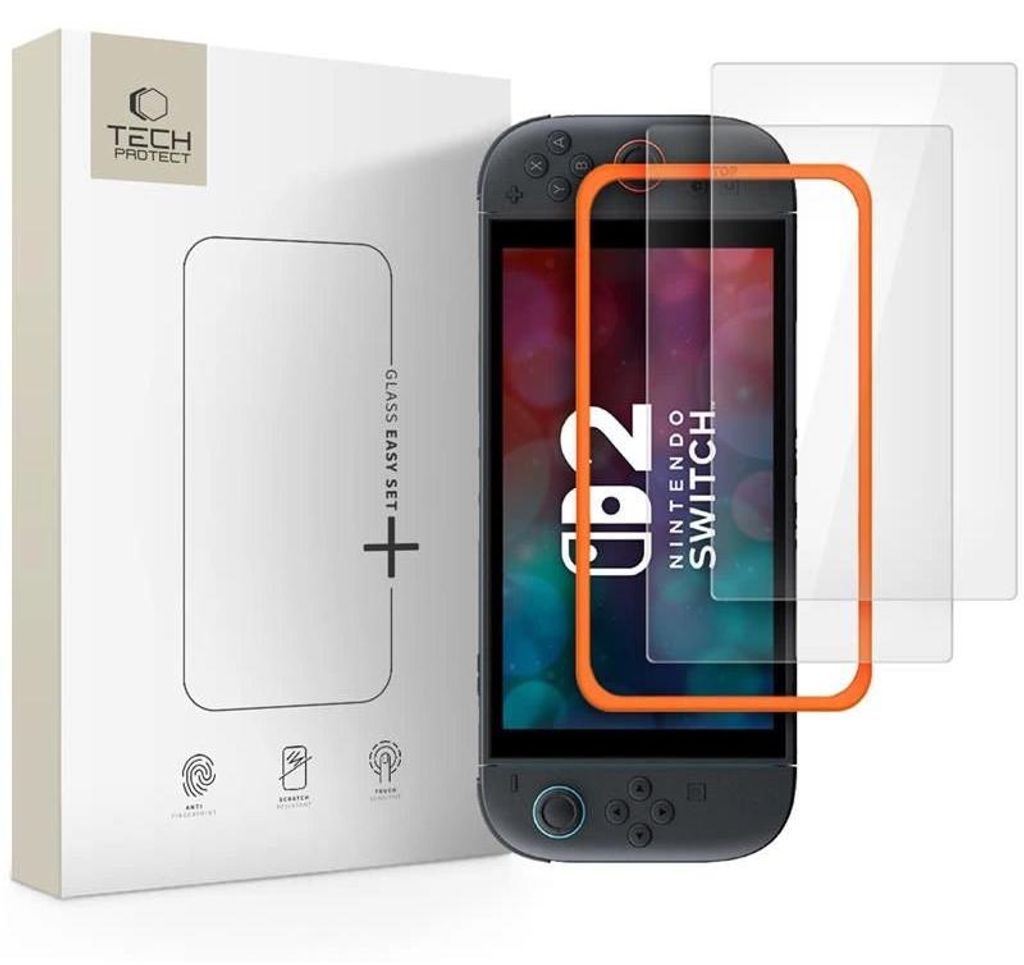 Tech-Protect Easy Set+ 2er-Pack Schutzglas für Nintendo Produktbild 