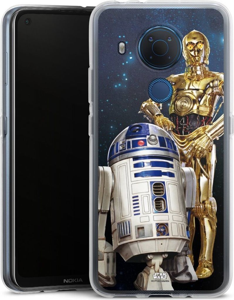 DeinDesign Handyhülle für Nokia 3.4 Silikon Hülle Case Smartphone Schutzhülle Star Wars Weltall R2D2