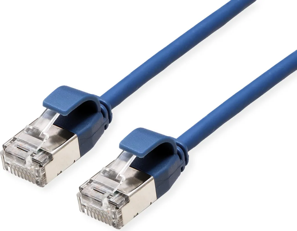 Patch Cord ROLINE Cat.6A U/FTP 0,5m Blu Slim | Soluzione Data Center LSOH