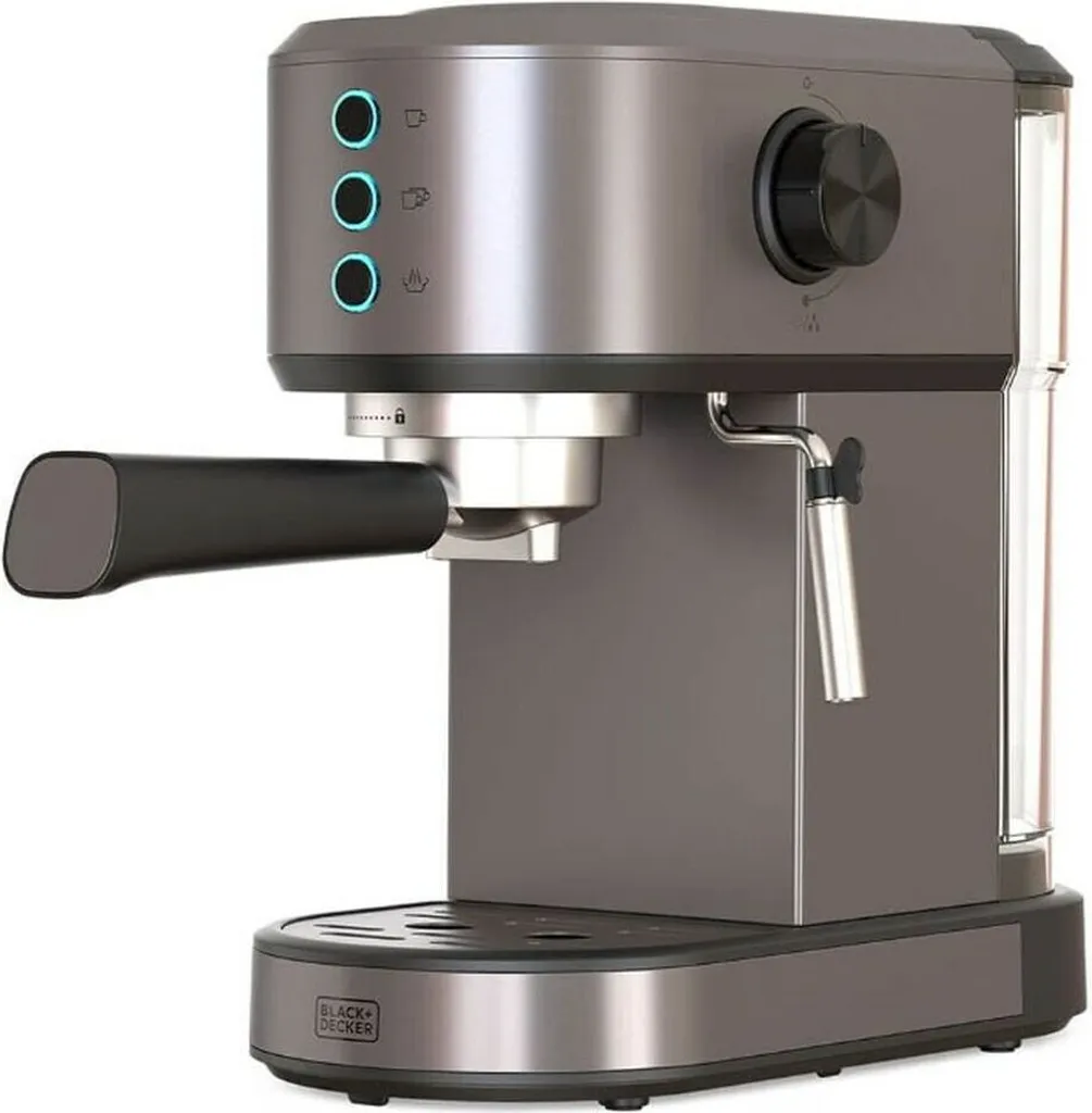 Espresso manuelle Black & Decker BXCO1350E avec buse vapeur et pression