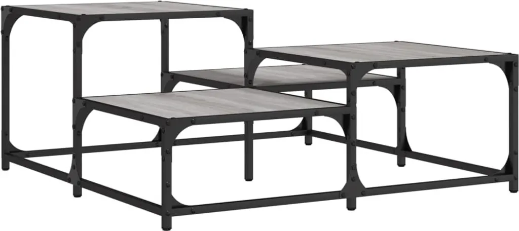 Tavolino da Caffè Moderno Grigio Sonoma 87,5cm - Estetica e Funzione - 6