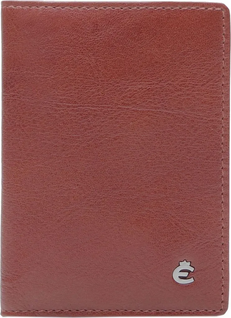 Esquire Pelle porta carte di credito Toscana Creditcard Case Brown marrone