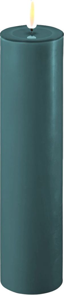LED Kerze Jade Green 5 x 20 cm