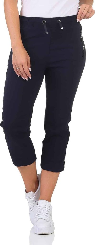 Caprihose kurze Chino für Damen mit Stretch19-27 luftige Sommer Hose Gummizug