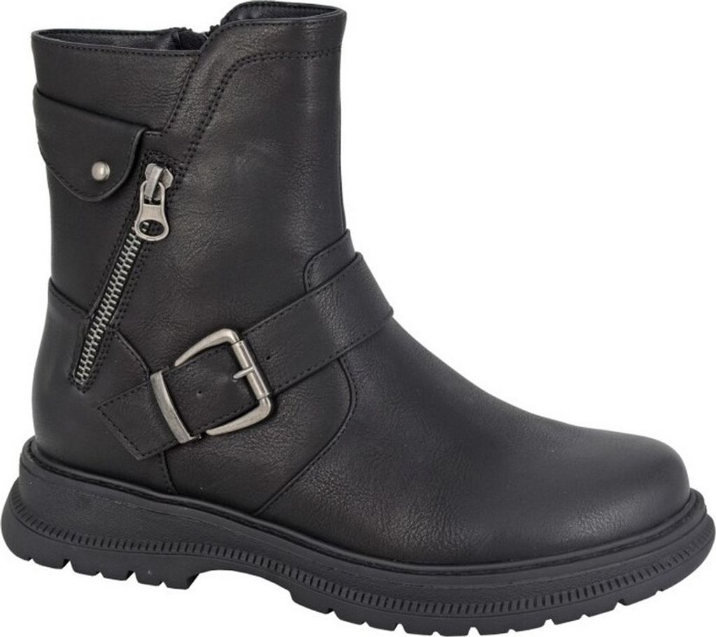 Cipriata - Damen Biker Stiefel "Tilda", PolyurethanDF2291 (39,5 EU) (Schwarz)