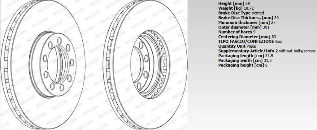 Disque de frein avant FERODO FCR329A pour un freinage précis et stable