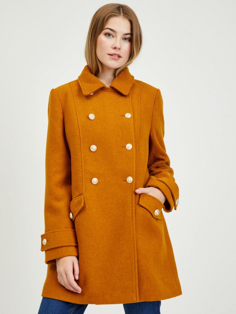 Orsay Brauner Damen Wintermantel mit Wollmischung DP-3550591__XS