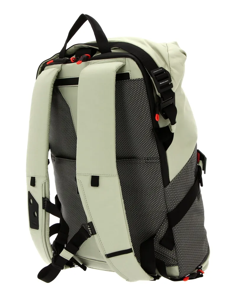 Sac à dos Piquadro Vert Clair Tissu Technique avec Compartiment PC