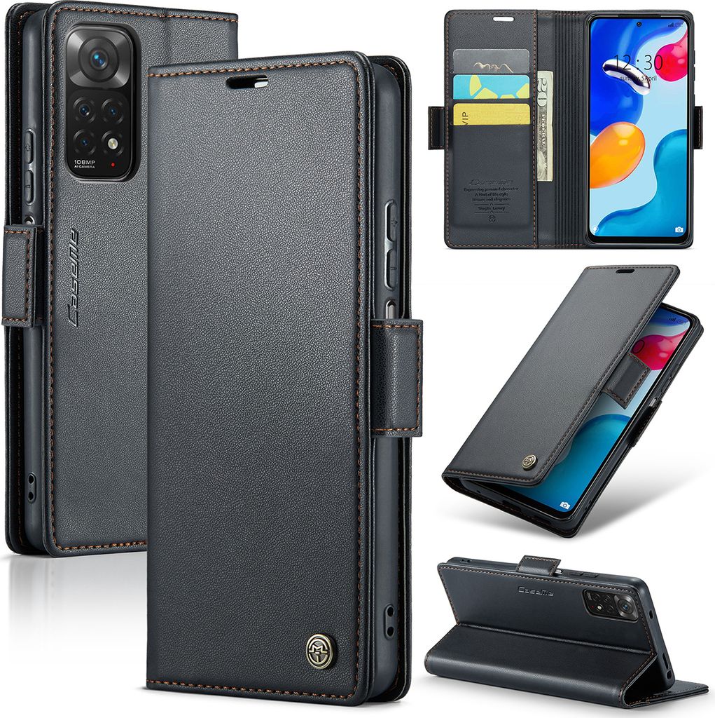 Redmi Note 11 Housse, étui en cuir portefeuille porte-carte Image du produit 