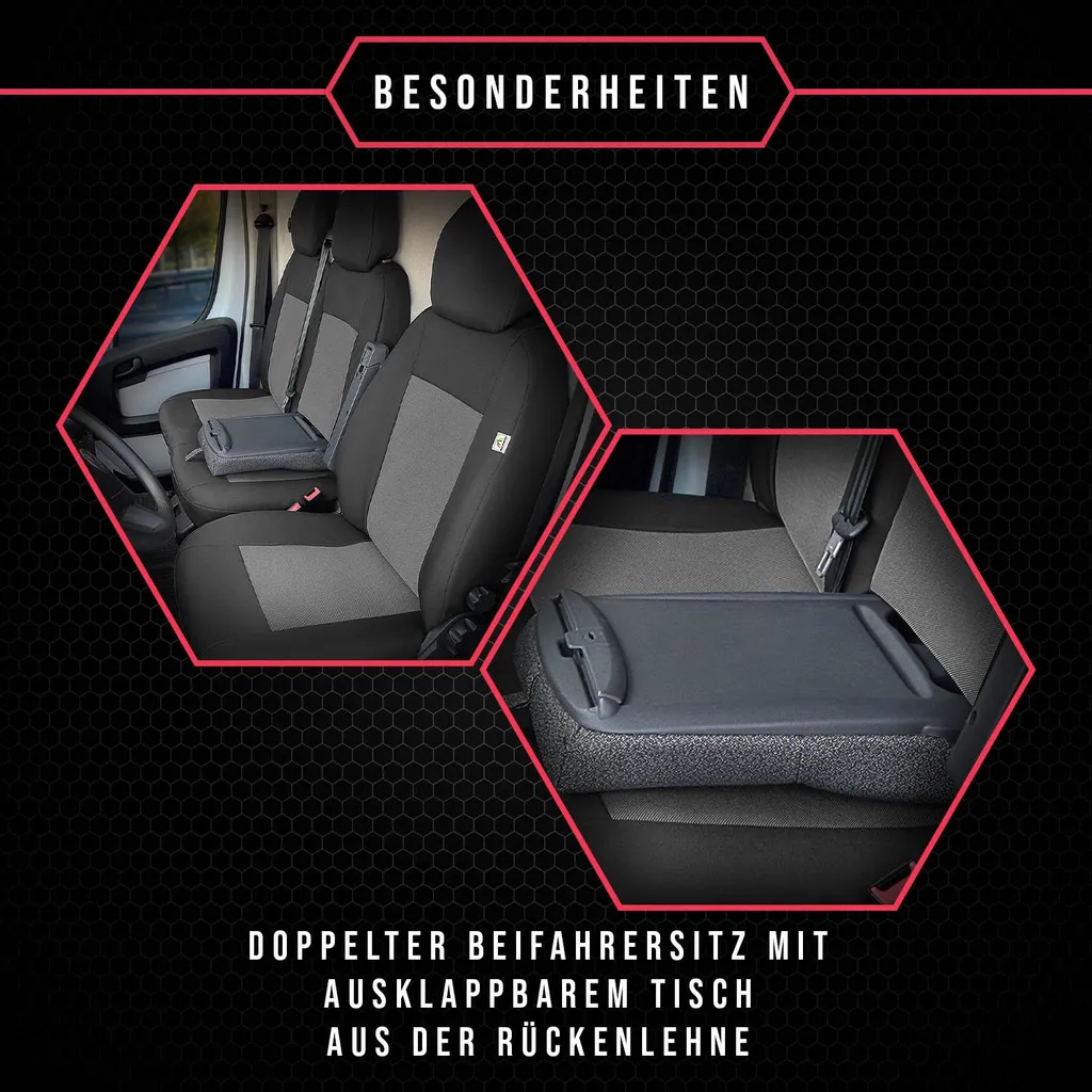 Fodere Sedili Fiat Ducato IV (2014+) 1+2 | Protezione Lavoro Estrema