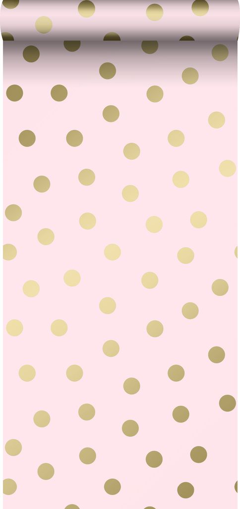 Origin Wallcoverings tapety tečky růžová a zlatá 53 cm x Obrázek produktu 