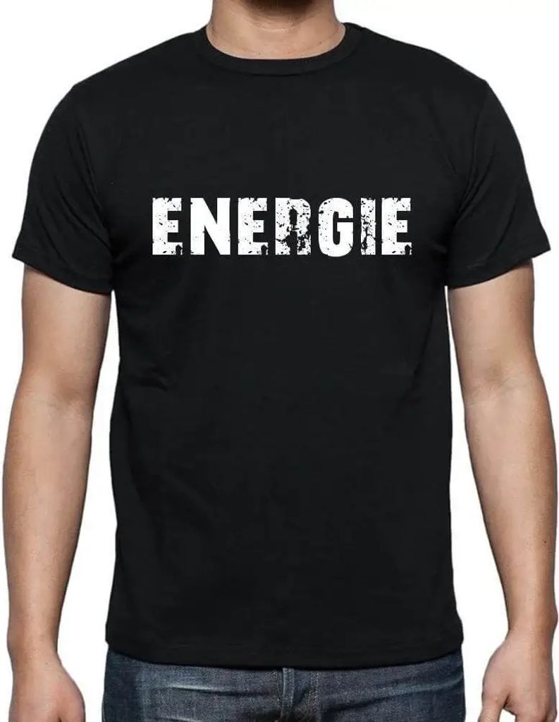 Herren Grafik T-Shirt Energie Öko-Verantwortlich Vintage Jahrgang Kurzarm Lustige Druck Geburtstag Geschenk Mann