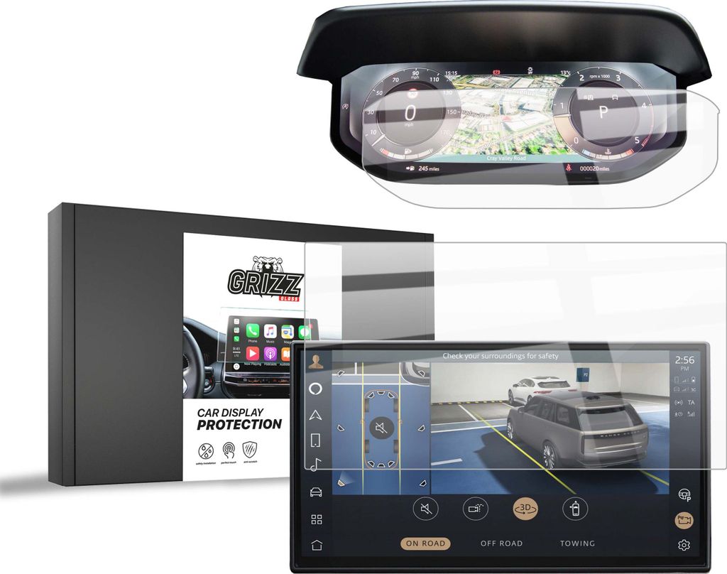 Keramische Autodisplayfolie 2in1 für Range Rover 5 13,1" (2021-2024), Grizz Protector
