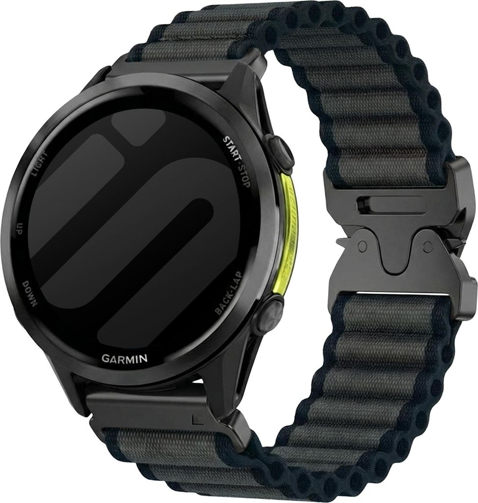Strap-it Nylonband 'Outdoor' passend für Garmin Fenix 8 (Pro-E-47mm) - Fenix 7 (Solar-Pro) - 6 (Solar-Pro) - Fenix 5 (Plus) / Forerunner 970 - 965...