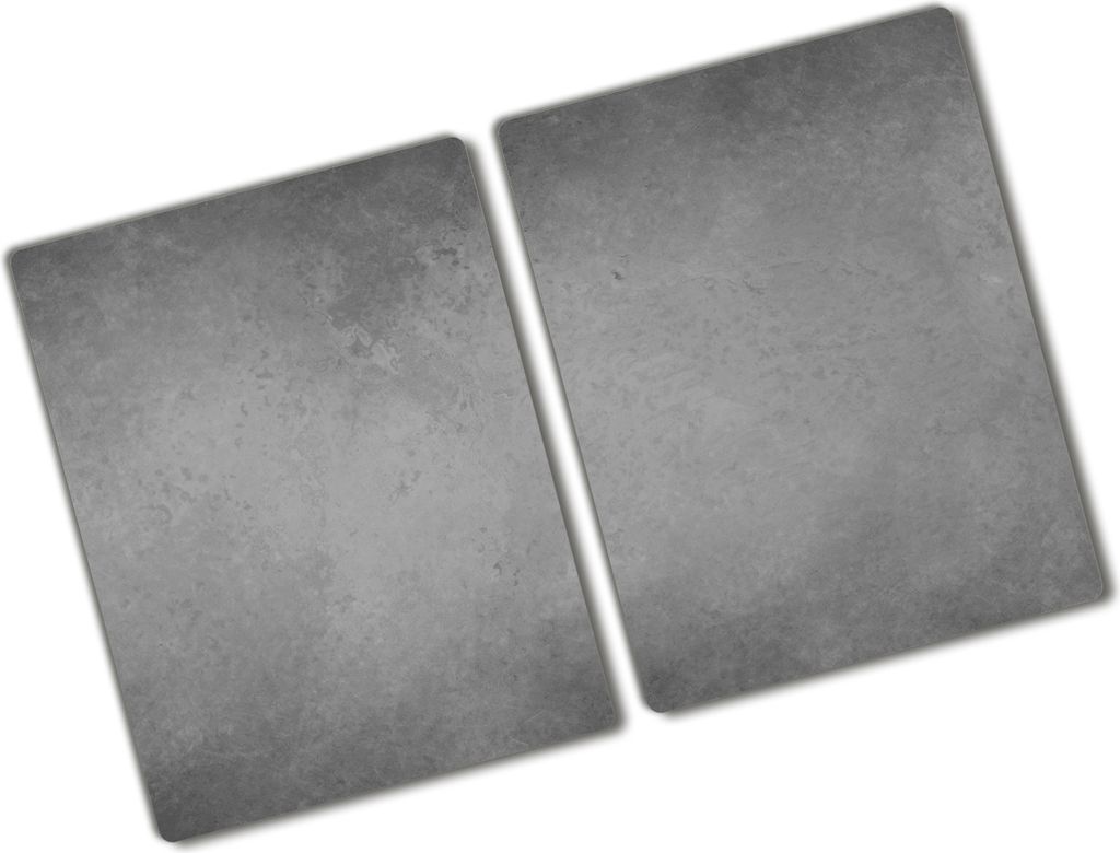 Tulup Glas Herdabdeckplatte - 2x40x52 cm - Glaskeramikkochfeld-Abdeckung Spritzschutz Glasabdeckplatte Kochplattenabdeckung und Schneidebrett - Zwe...