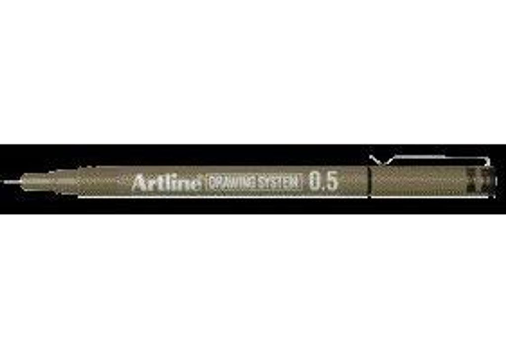 Artline - Technischer Fineliner 0,5 mm schwarz | 12 Stück