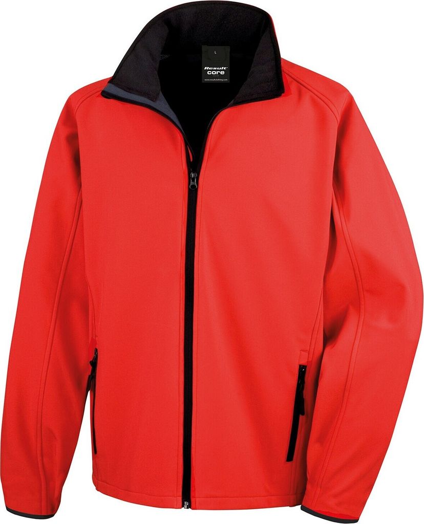 Result Core - Softshelljacke Zum Bedrucken für Herren PC7178 (S) (Rot/Schwarz)