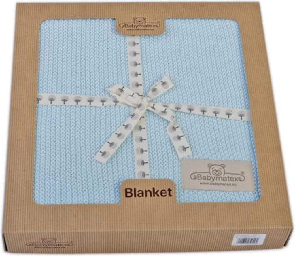 Couverture en coton bébé 80x100 TULLY Turquoise - Douceur certifiée - 3