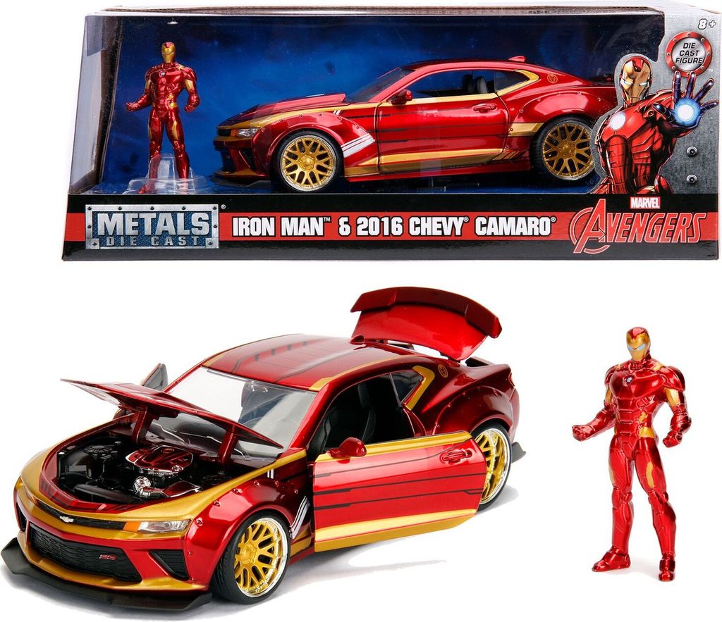 Jada 253225003 - Marvel Ironman 2016 Chevy Camaro SS 1:24 Immagine del prodotto 