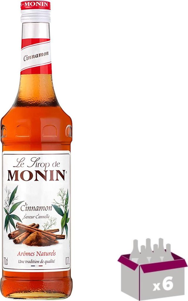 Lot de 6 Sirop Monin - Cannelle - 70cL