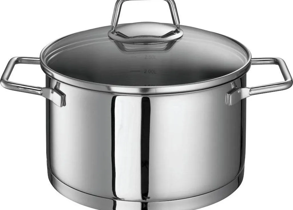 Pentola Schulte-Ufer Wega 24cm 5.5L | Acciaio Inox e Vetro Termico