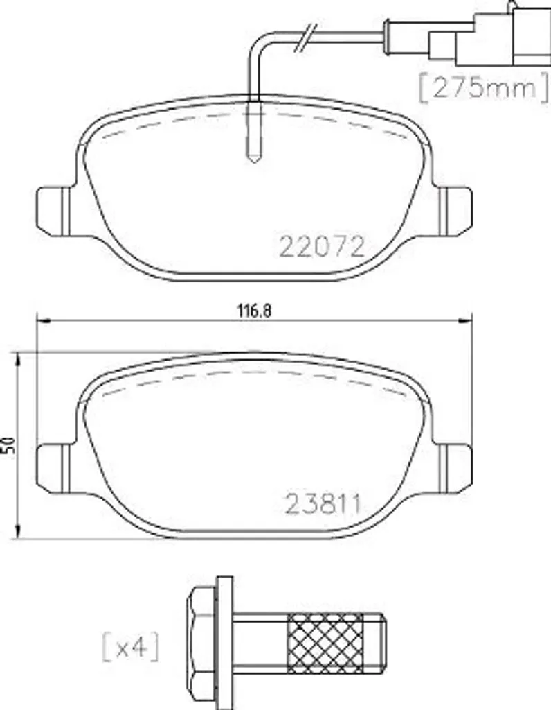 Plaquettes de Frein pour 4C (960) Brembo P 23 166 Sécurité Maximale