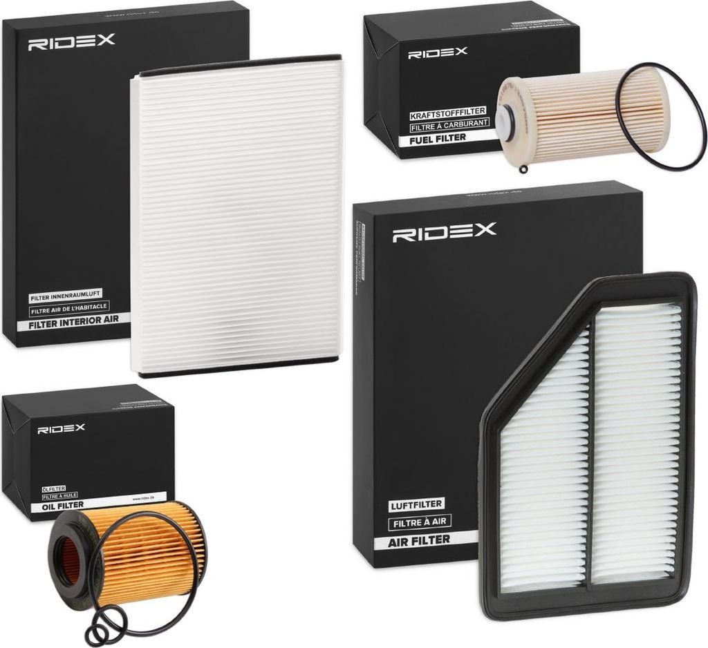 RIDEX Filterset Inspektionspaket Filtersatz für HONDA CR-V III (RE)