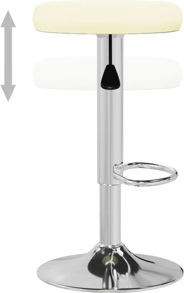 SYFAX™ Set 2 Sgabelli Bar Ecopelle Crema - Ideale per Host e Case - 5