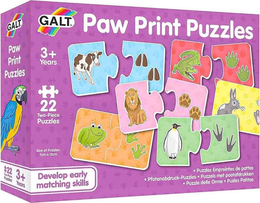 GALT Baby-Puzzle Tiere und ihre Spuren 22x2 Teile