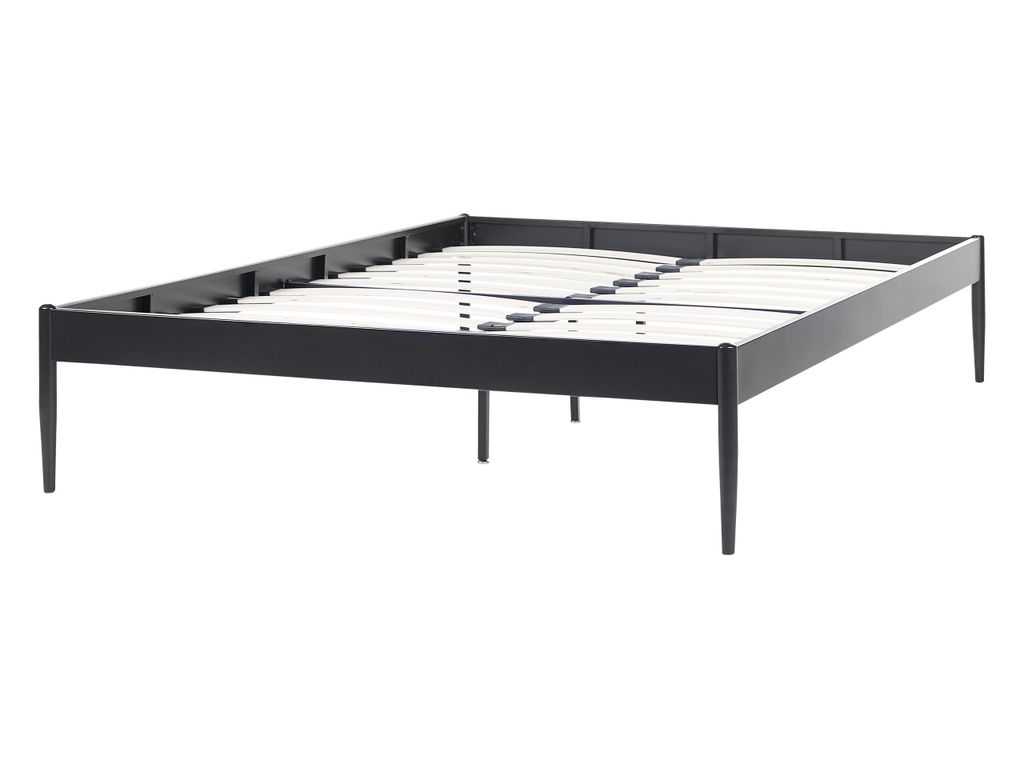 BELIANI Posteľ čierna kovová 140 x 200 cm lamely z Obrázok produktu 