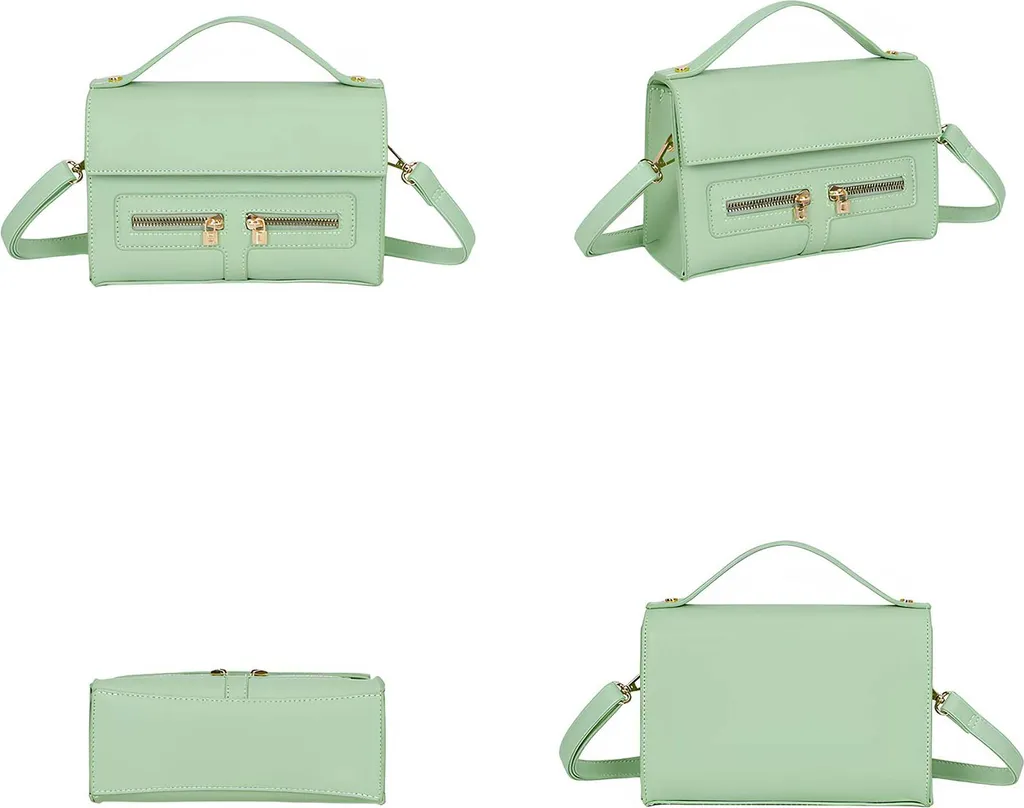 Borsa Donna Gallantry Verde Menta Crossbody Bag Multitasche Chic - 3