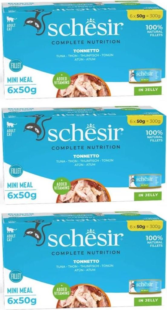 Schesir Thunfisch & Reis Multipack Katzenfutter 18x50g