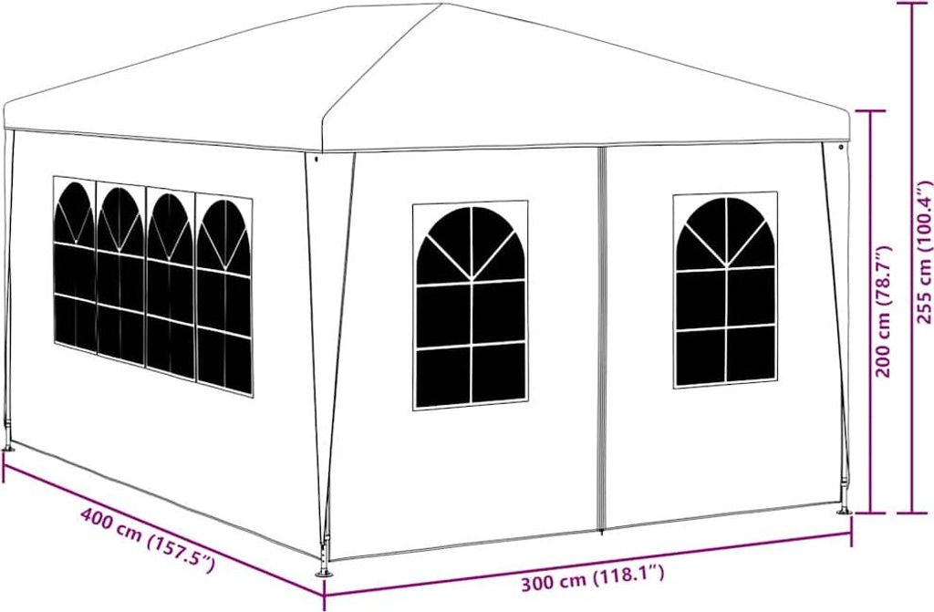 vidaXL Partyzelt 3x4 m Grün Produktbild 