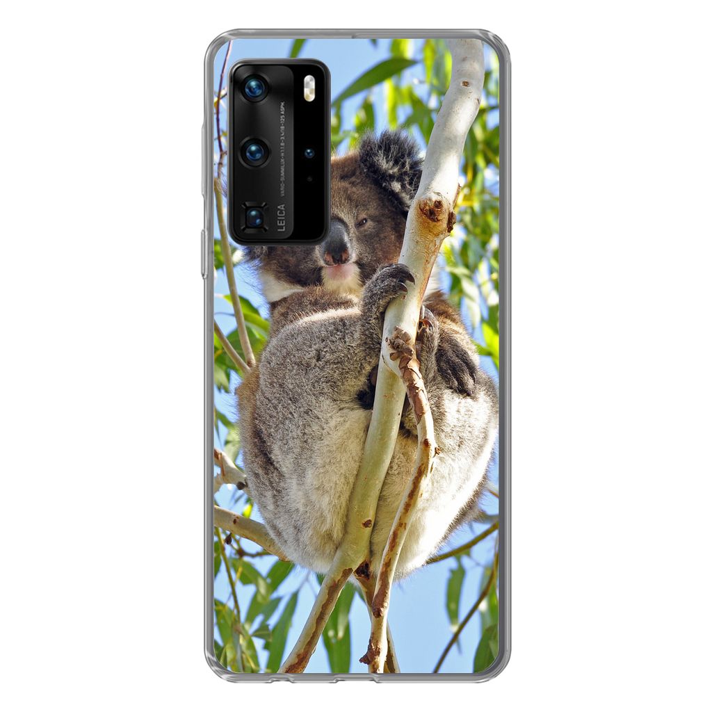 MuchoWow Handyhülle Schutzhülle Hülle für Huawei P40 Pro Koala - Luft - Kinder - Jungen - Mädchen Silikon Softcase Handy Hülle - Schutz