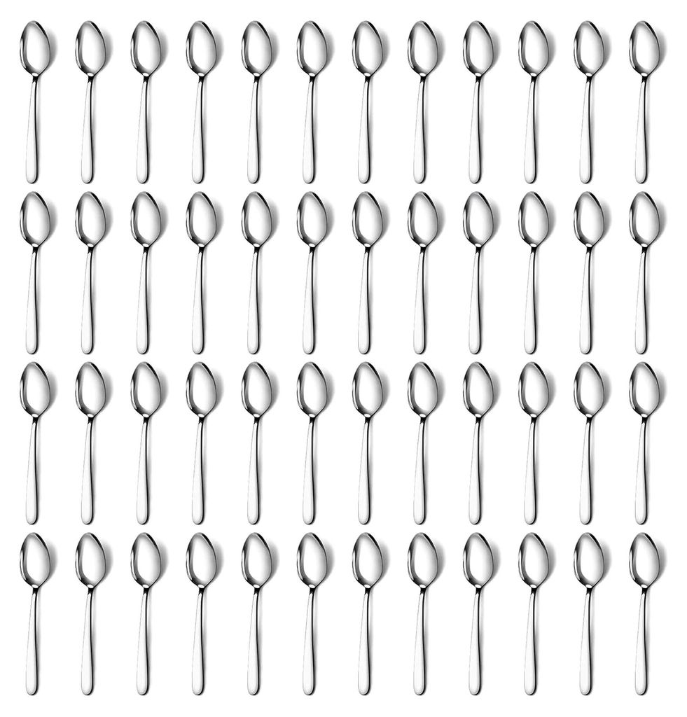 48-teiliges Teelöffel-Set, 15 cm Kaffeelöffel aus Edelstahl, Espressolöffel, Dessertlöffel, kleine Löffel für Küche und Restaurant, spülmas...