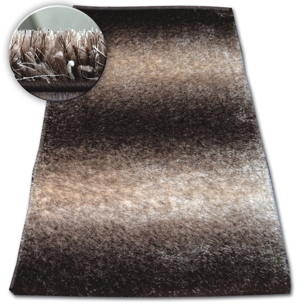 Tapis épais marron 120x170 cm SPACE 3D B315 au relief sculpté doux