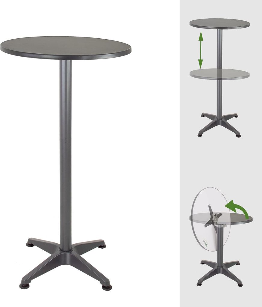 Stehtisch 2in1 Bistrotisch Alu klappbar höhenverstellbar Produktbild 