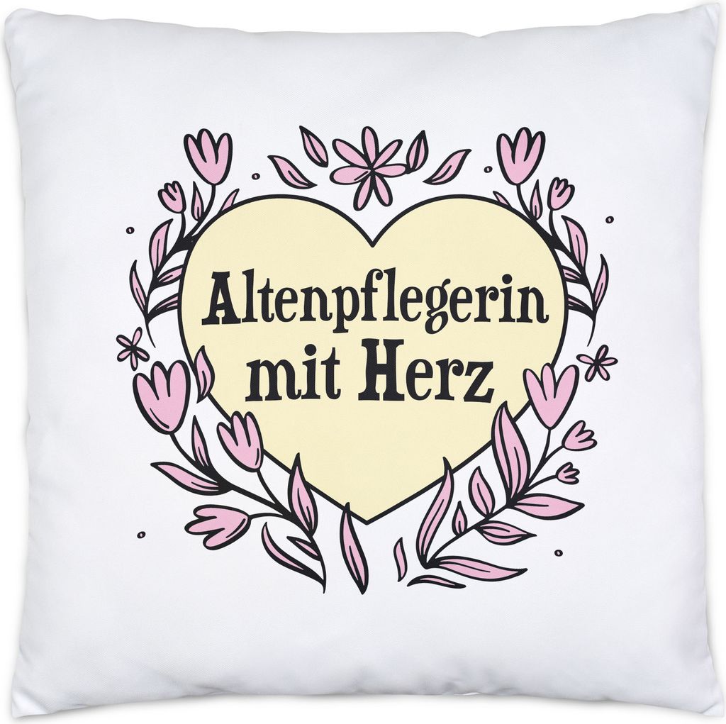 Altenpflegerin mit Herz Kissen Inkl. Kissen Geschenkidee Zum Danke Sagen Beste Altenpflegerin