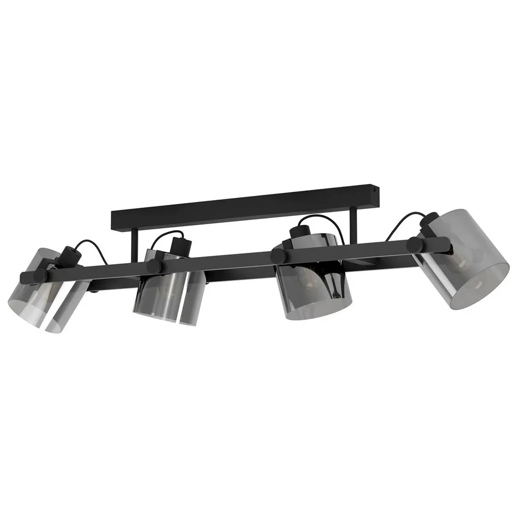 EGLO Hornwood 2 suspension 4 lumières E27 bois noir - style design