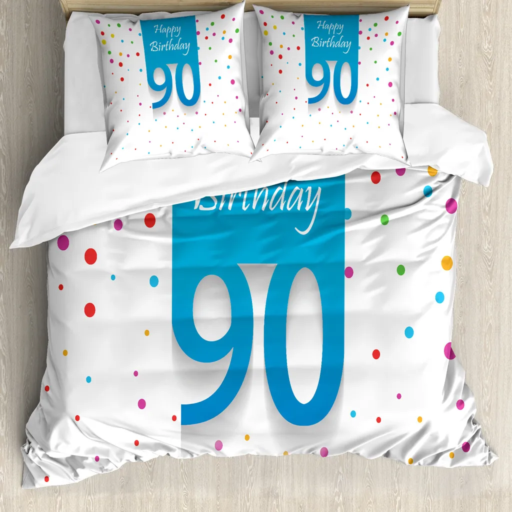 ABAKUHAUS Set copripiumino colorato per letti matrimoniali, Alter Neunzig Polka Dots, antiacaro, adatto a chi soffre di allergie, con federe, multicolore