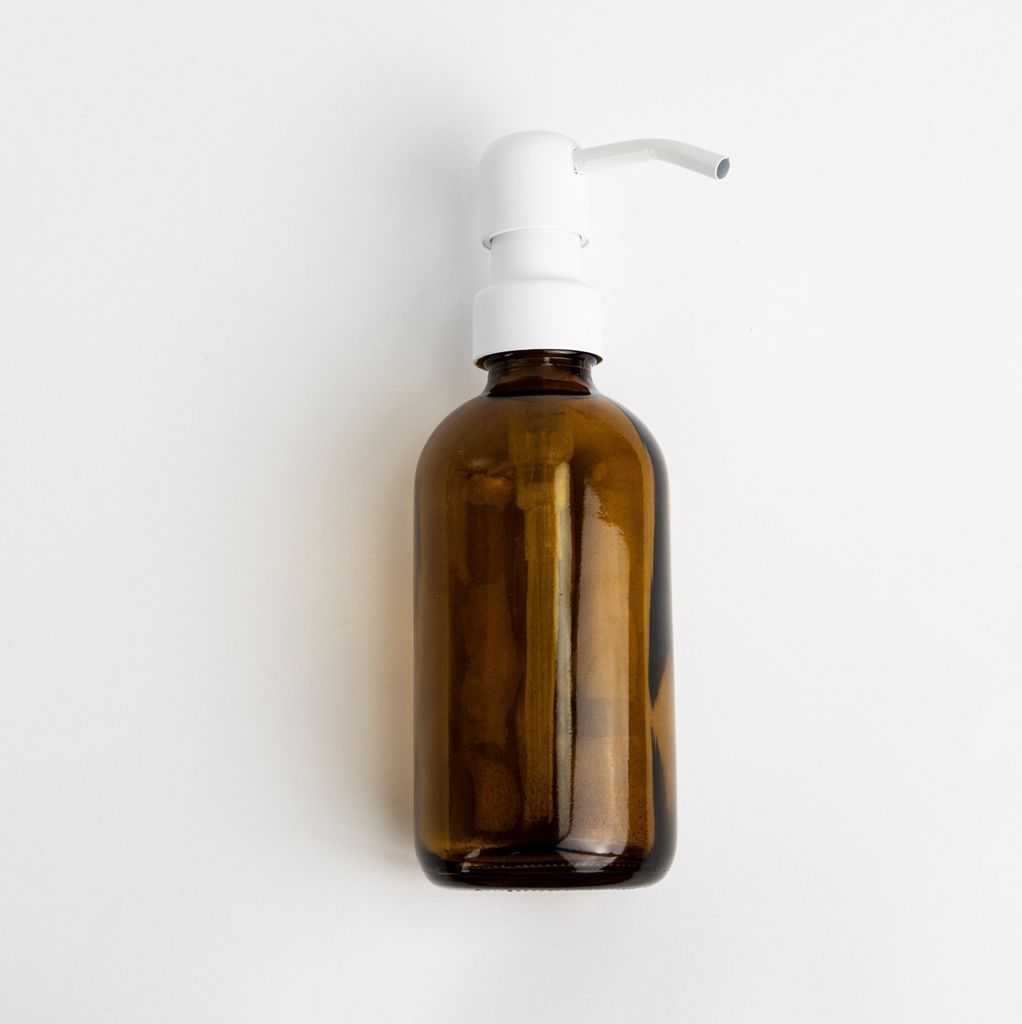 Natural Goods Berlin KLEAN Seifenspender mit Etiketten, hochwertiger & nachfüllbarer Seifenspender für Küche & Bad, transparent Braun, Edelstahl...