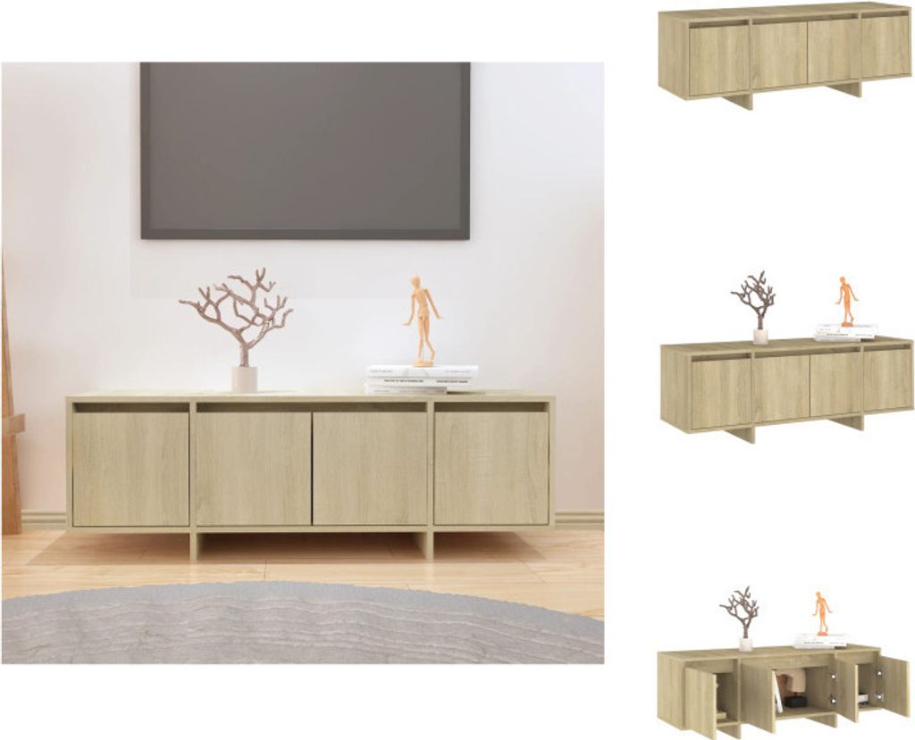 vidaXL TV-Schrank Sonoma-Eiche 120x30x40,5 cm Holzwerkstoff - TV-Möbel